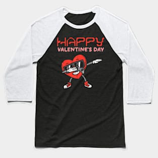 Happy Valentines Day Dab Heart Gamer Valentine Boys Kids Baseball T-Shirt